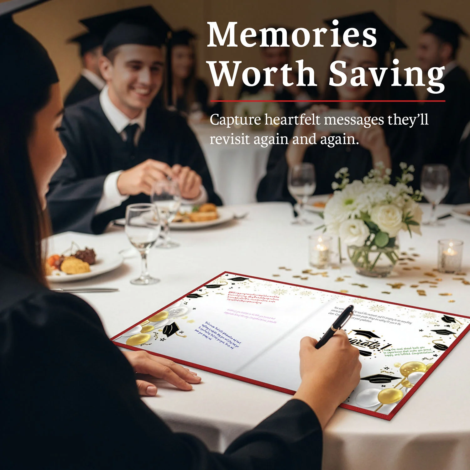 Graduation Guest Book Alternative – The Tassel Was Worth the Hassle (RED)